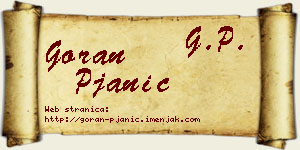 Goran Pjanić vizit kartica